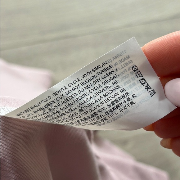 Theory Pink Button Front Polo Short Sleeve Shirt - Picture 6 of 8